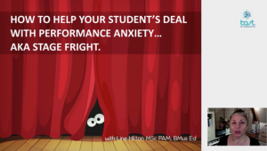 Helping your student with stage fright