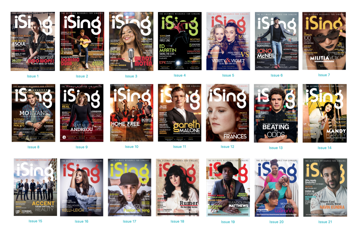 BAST Membership -21 issues of iSing magazine plus accompanying The Vocal Nerds webinars